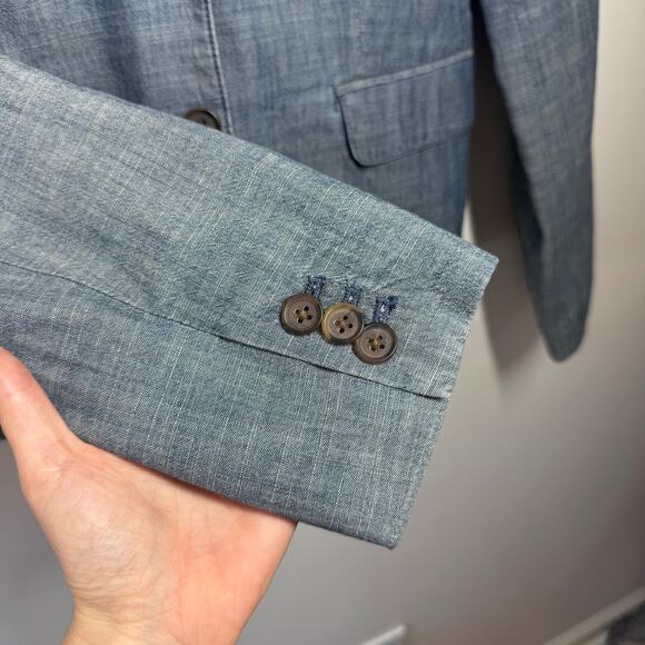 J. Crew School Boy Blazer Women Size 6 Blue 100% Cotton Pocket Old Money #41689 - Picture 5 of 8
